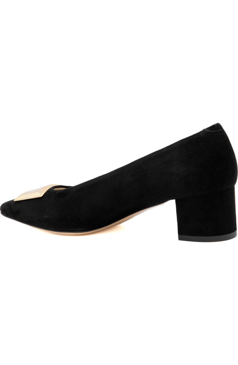 Amalfi by Rangoni Piramide Pointed Toe Pump, Alternate, color, Black Cashmer Gold Ornament