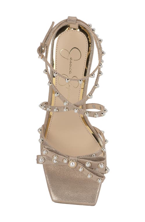 Jessica Simpson Loelva Studded Strappy Sandal In Neutral