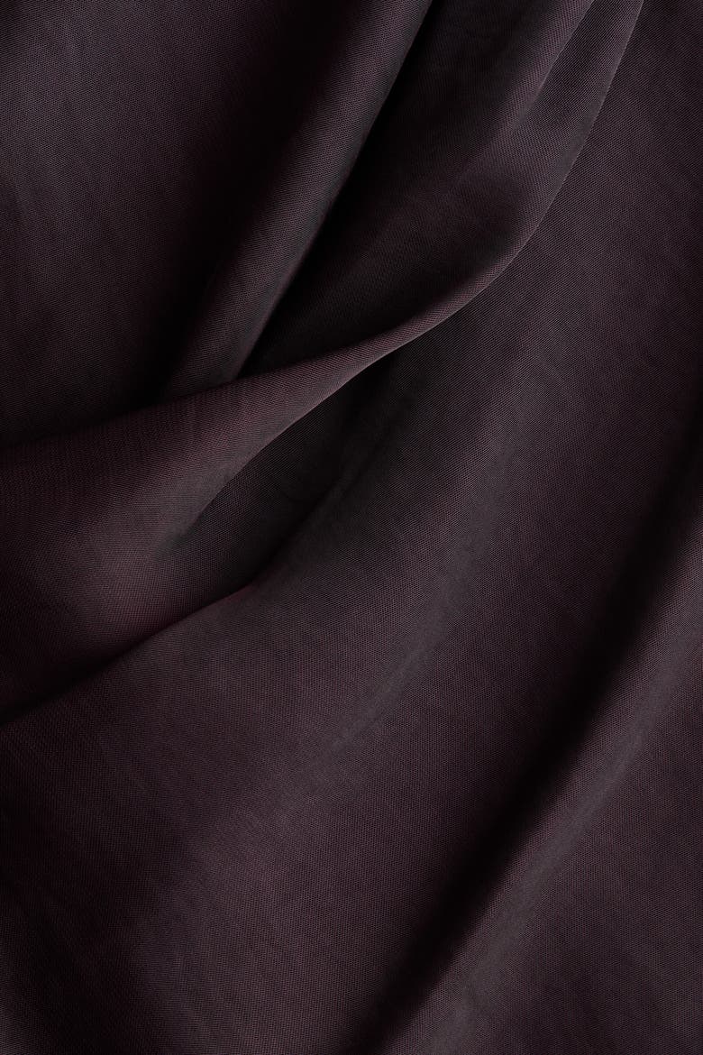 Scarf-Detail Satin Dress, Alternate, color, Dark purple