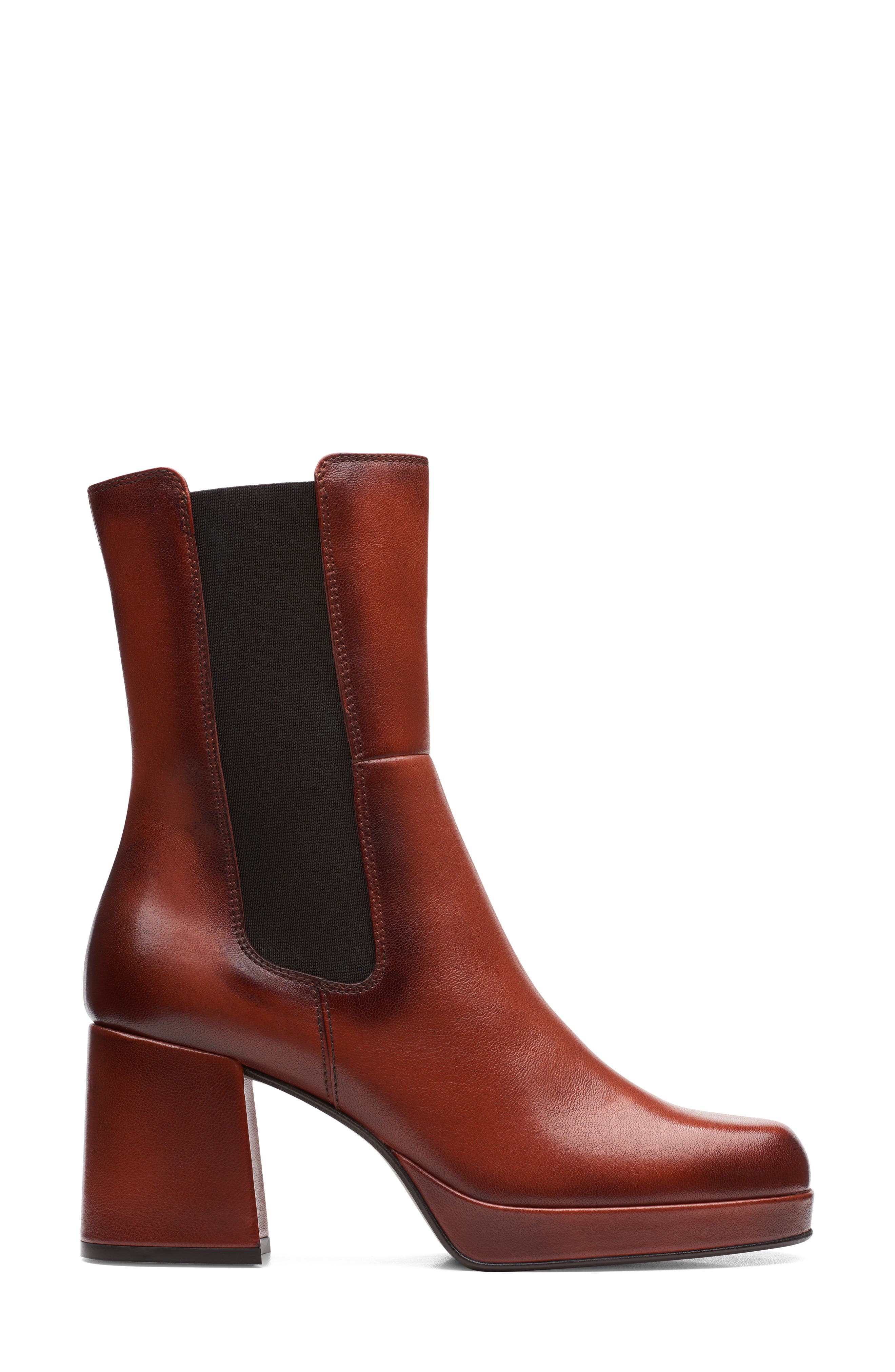Clarks<sup>®</sup> Pique Up Platform Chelsea Boot, Alternate, color, 