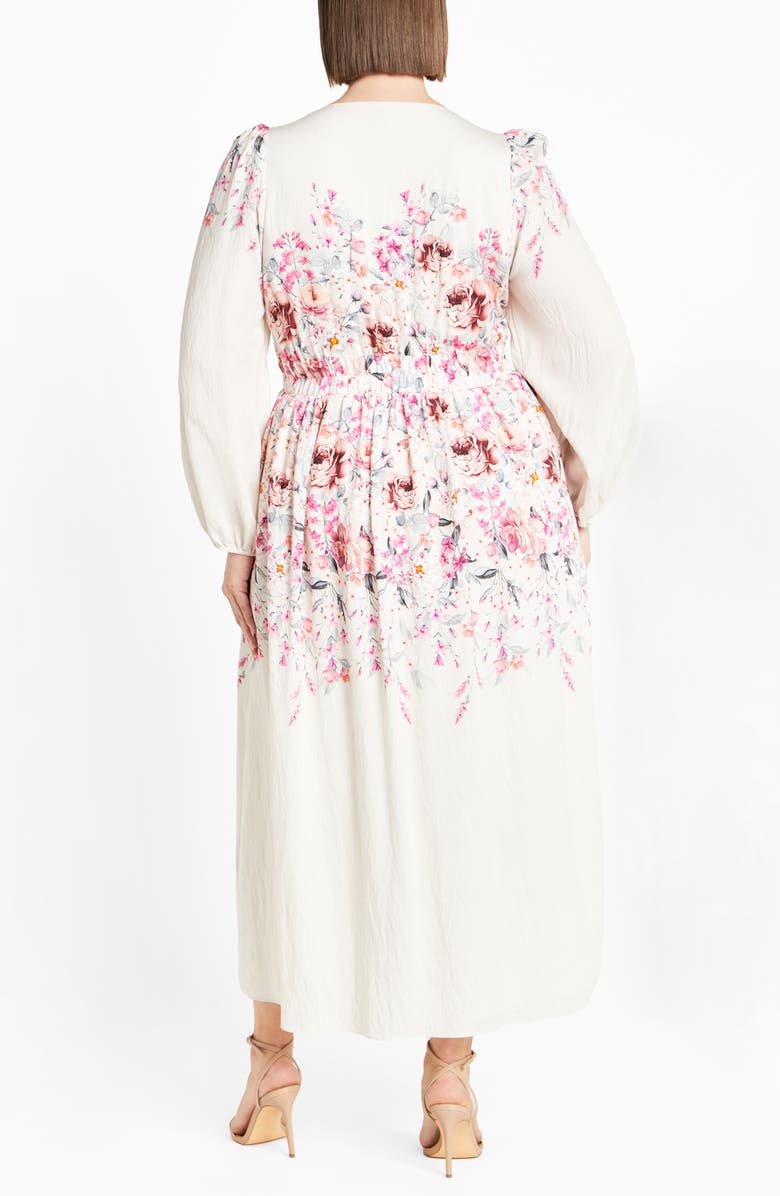 City Chic Keyla Floral Long Sleeve Maxi Dress, Alternate, color, Floral