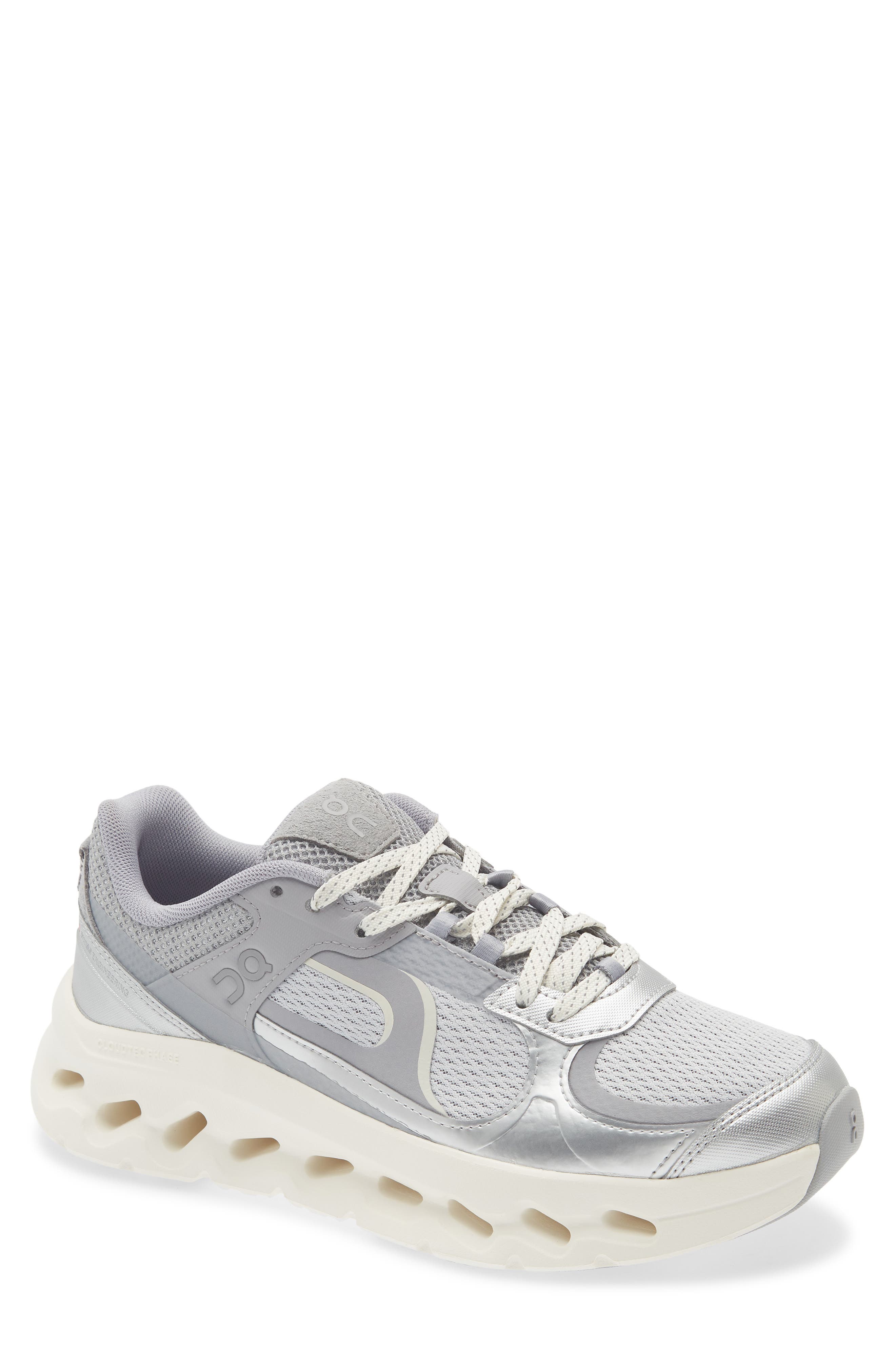 Cloudtilt Arc Running Shoe, Main, color, ALLOY/ IVORY