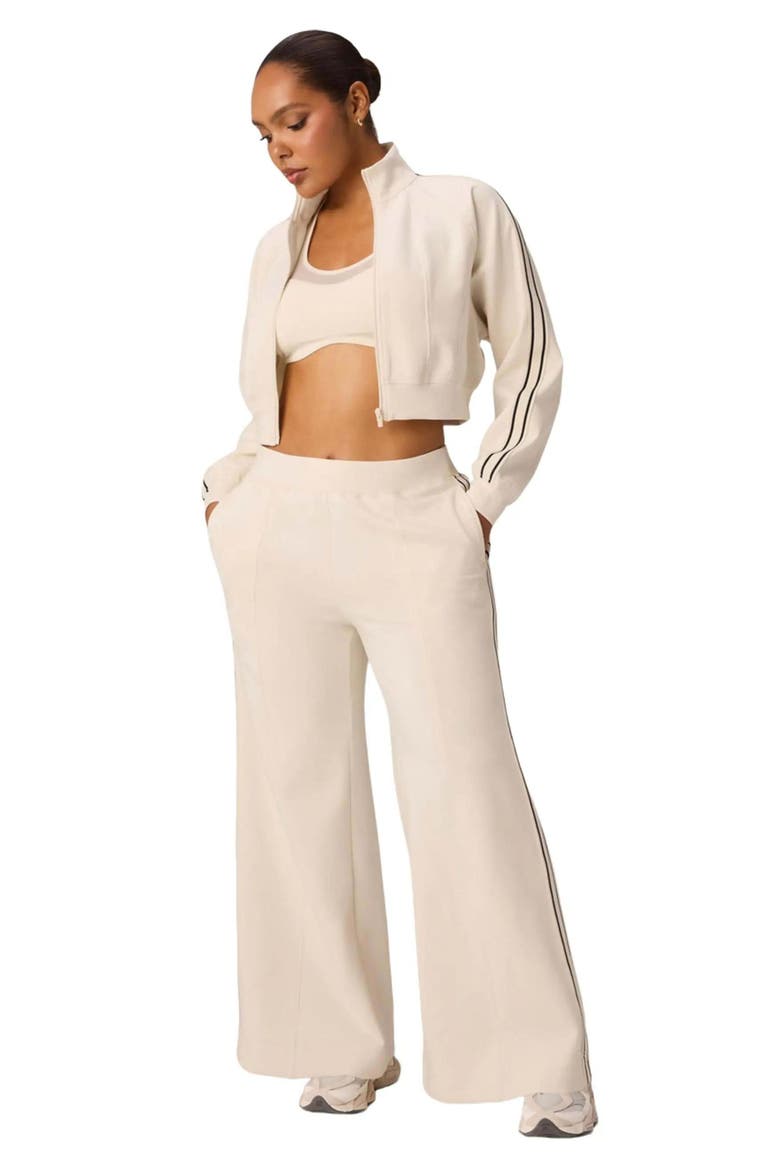 Elevated Track Pant, Alternate, color, Almond Milk/Black