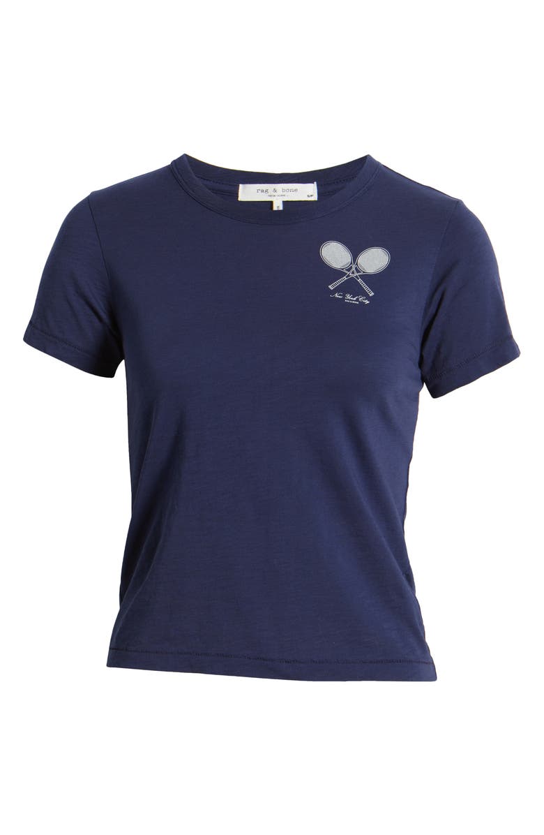 rag & bone Raquet Graphic Shrunken T-Shirt, Alternate, color, 