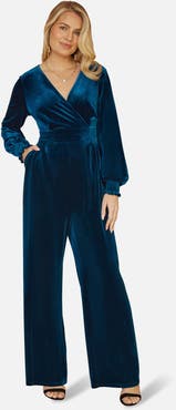 Yumi Velvet Long Sleeve Jumpsuit