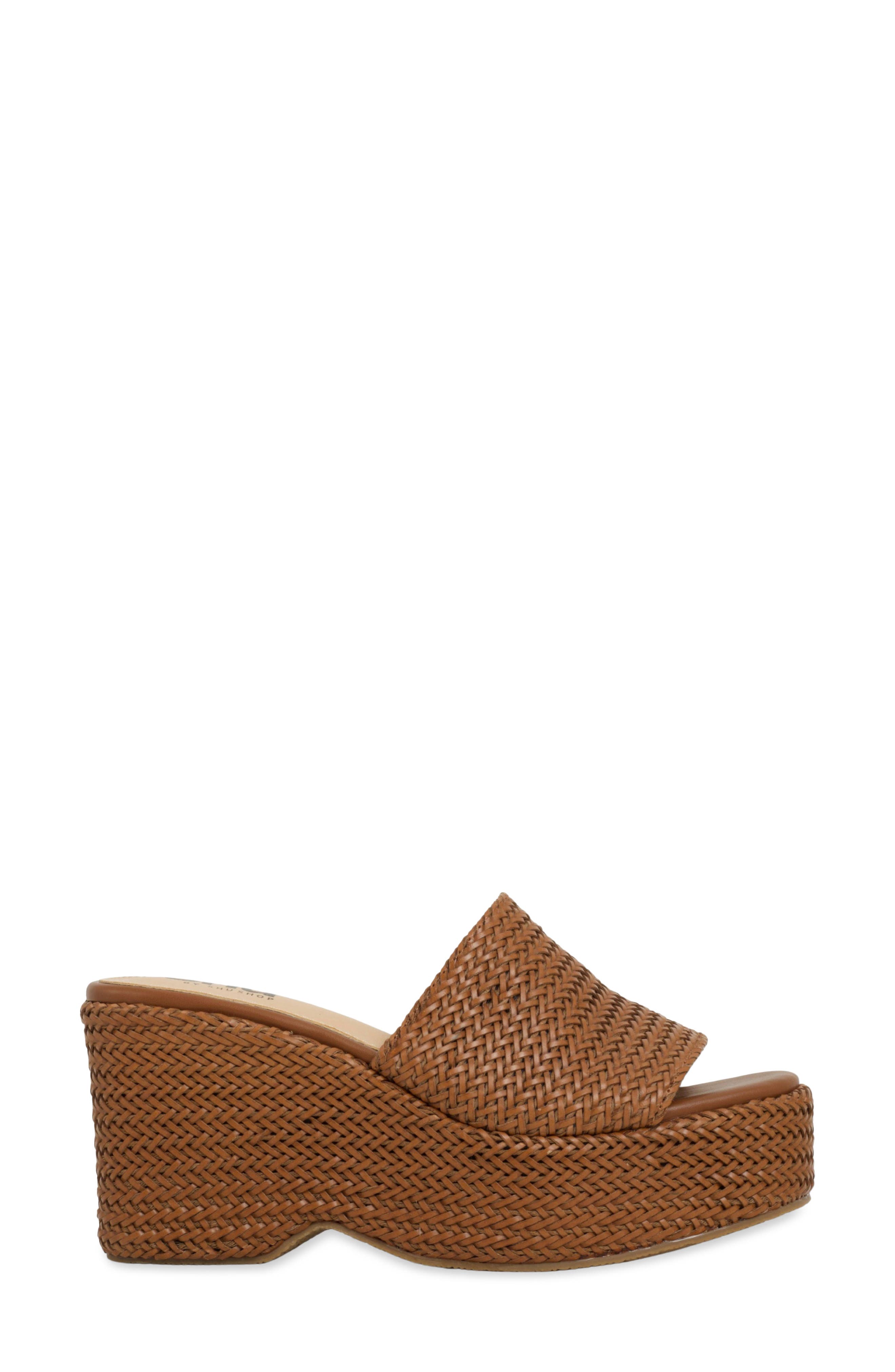 SHUSHOP Josie Platform Slide Sandal, Alternate, color, Tan