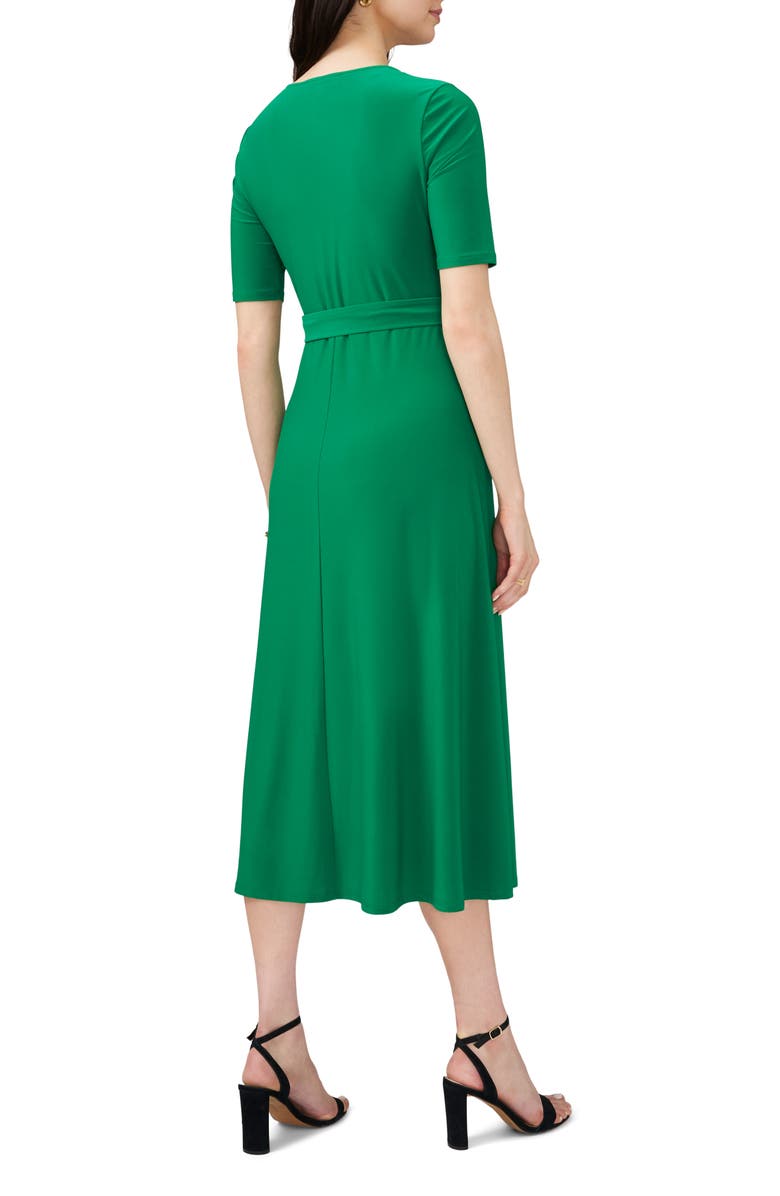 Chaus V-Neck Belted Midi Dress, Alternate, color, 