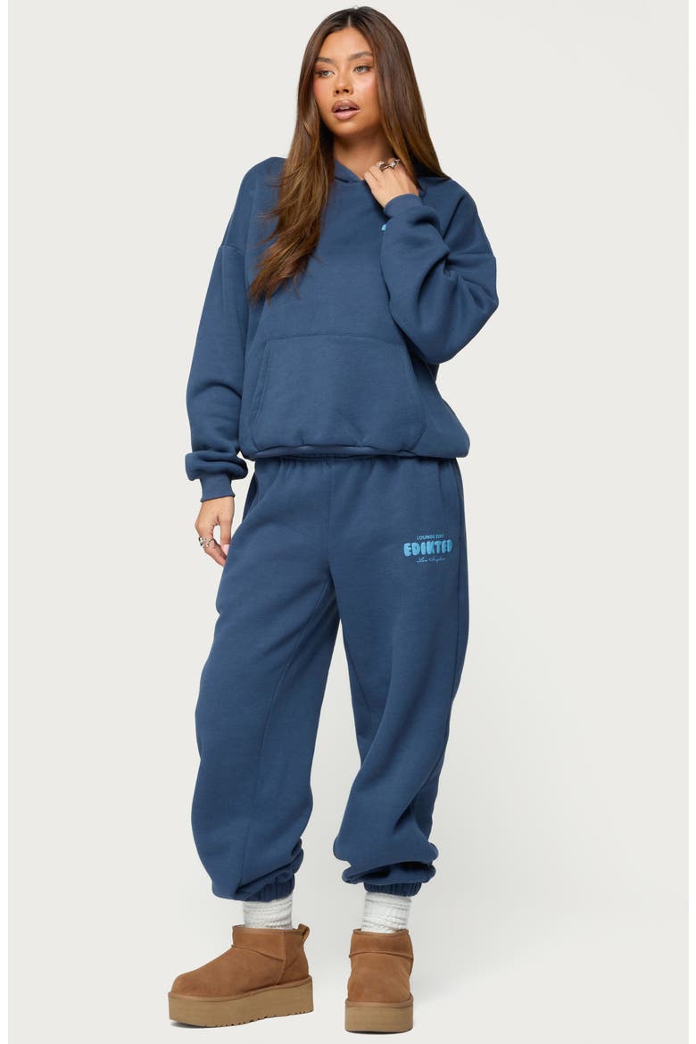 Lounge Edit Logo Sweatpants, Alternate, color, NAVY