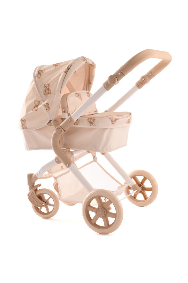 Teddy Single Doll Pram Beige & Bear Convertible 2 In 1, Kids 3+, Main, color, Beige