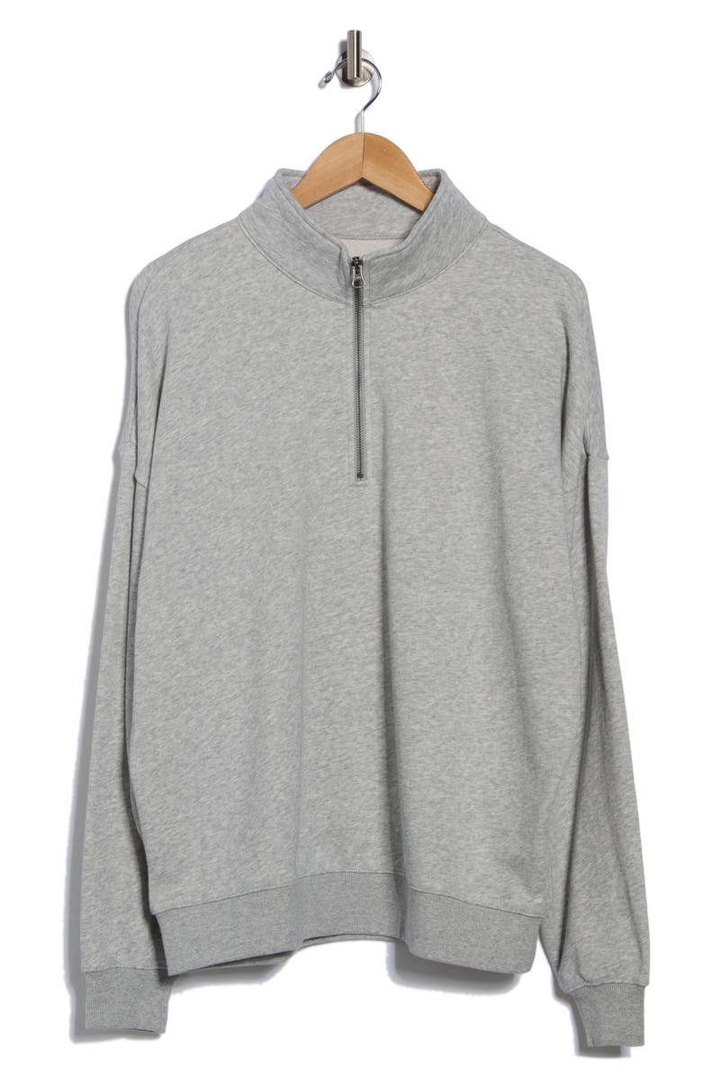 Abound Terry Half-Zip Sweatshirt, Alternate, color, Grey Heather
