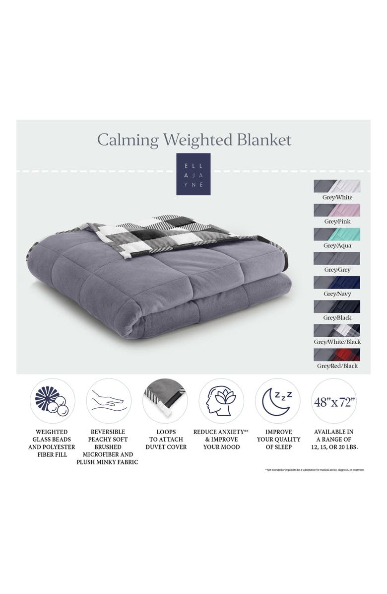 ELLA JAYNE HOME Weighted Blanket - 12 lbs., Alternate, color, Black White