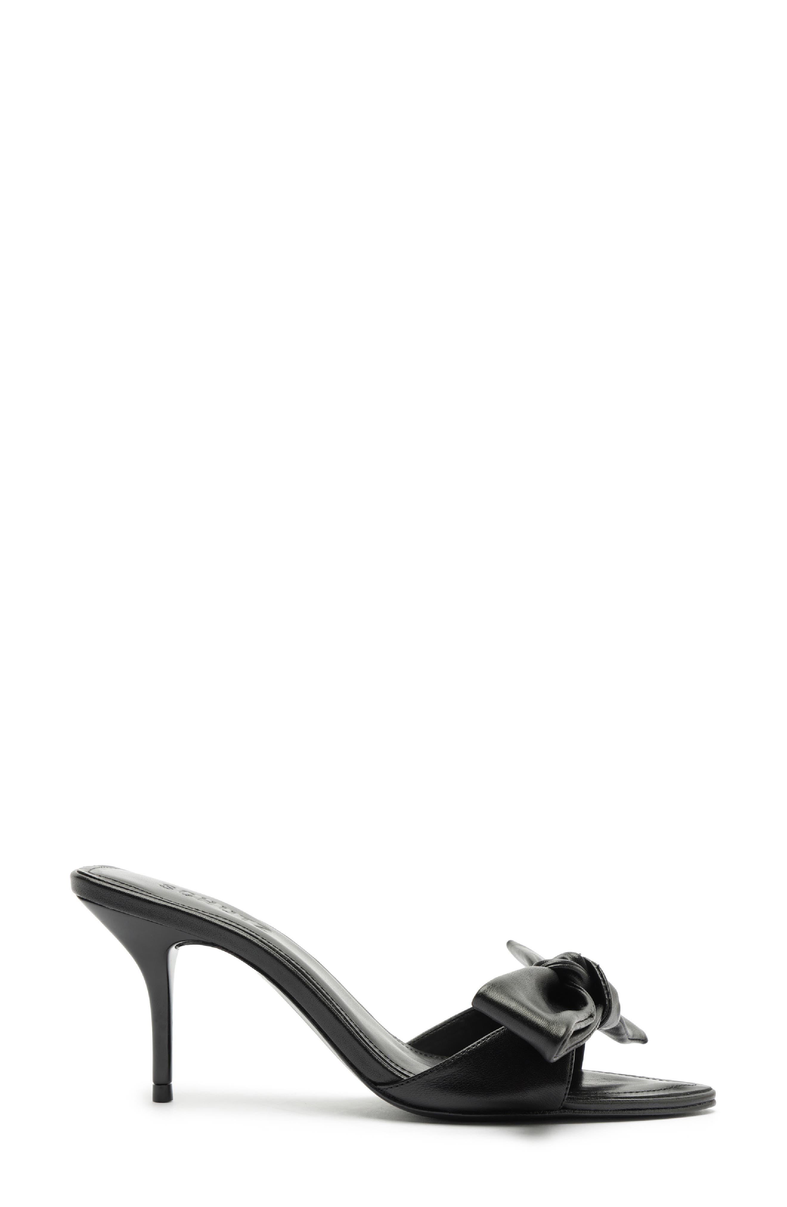 Schutz Elodie Bow Sandal, Alternate, color, Black