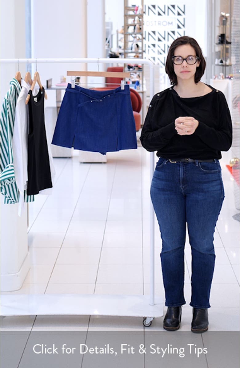 Belted Denim Skort, sales video thumbnail