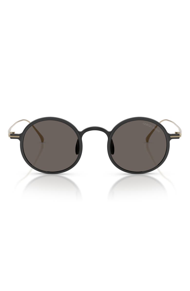 AX Armani Exchange 46mm Small Phantos Sunglasses, Main, color, Matte Black / Dark Grey