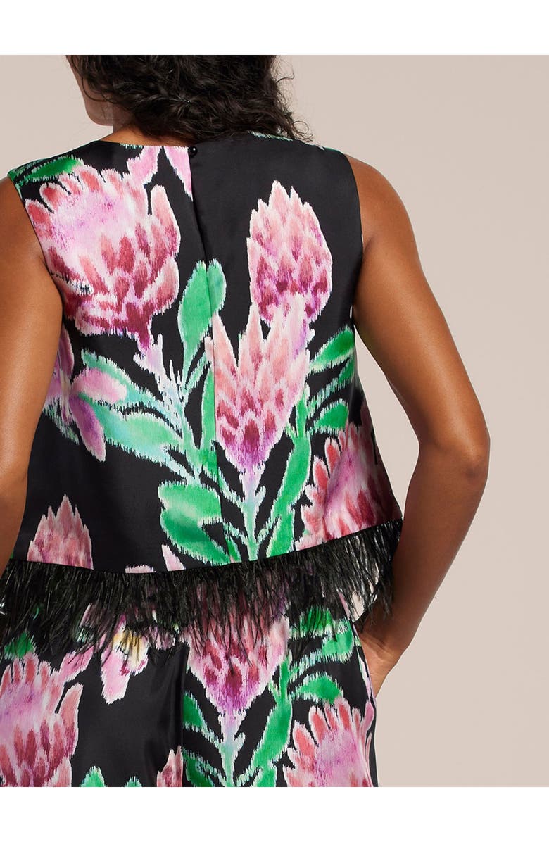 Tori Richard Fleur de Lei Veronica Top, Alternate, color, Black