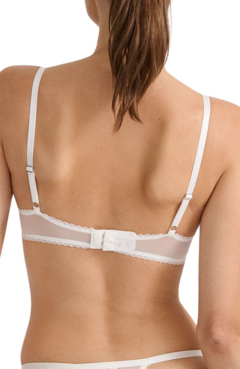 Kat The Label Delilah Sequin Underwire Balconette Bra, Alternate, color, White