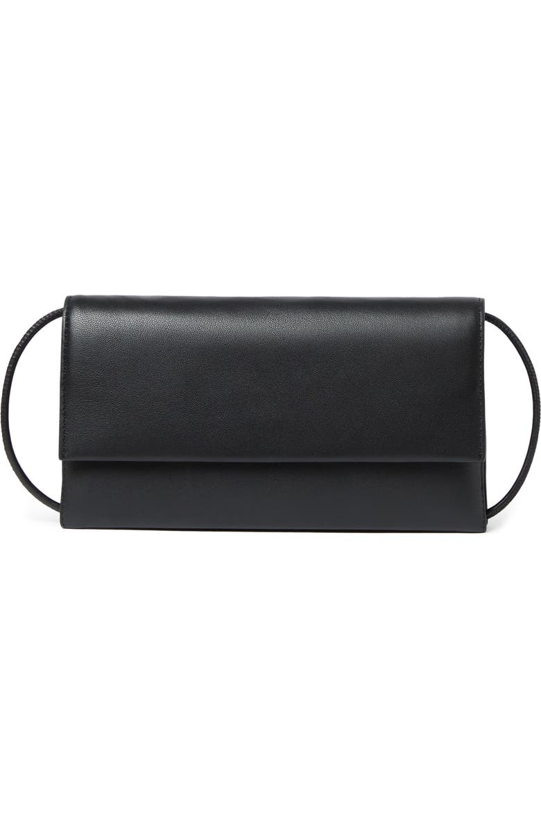 Loeffler Randall Charlee Flap Clutch, Main, color, Black