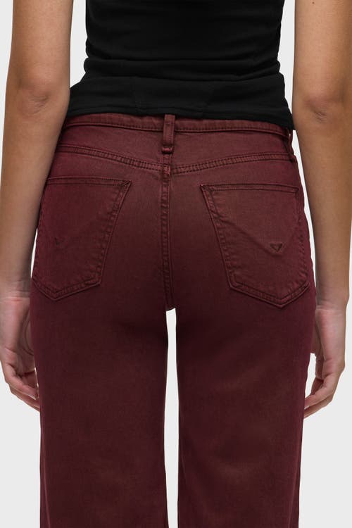Hudson Jeans Rosie High Rise Wide Leg Ankle Cuff In Brown
