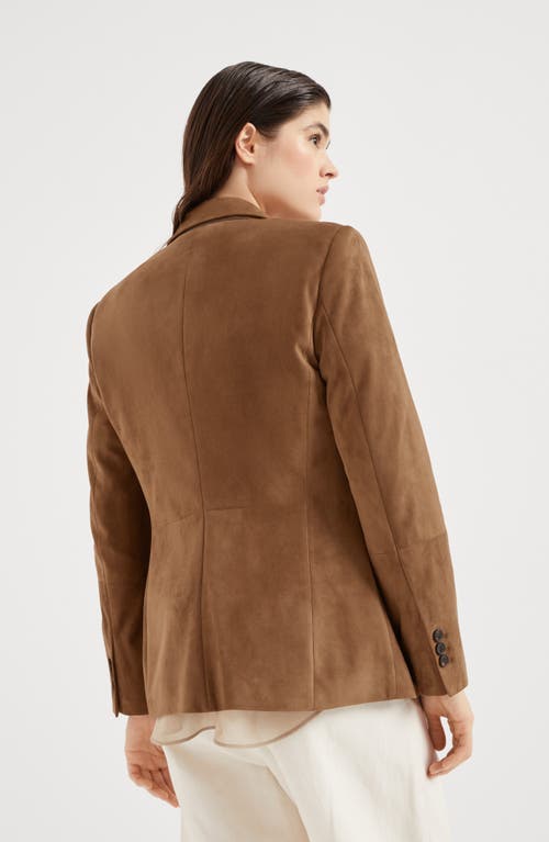 Brunello Cucinelli Woman Blazer Brown Size 10 Soft Leather In Brown