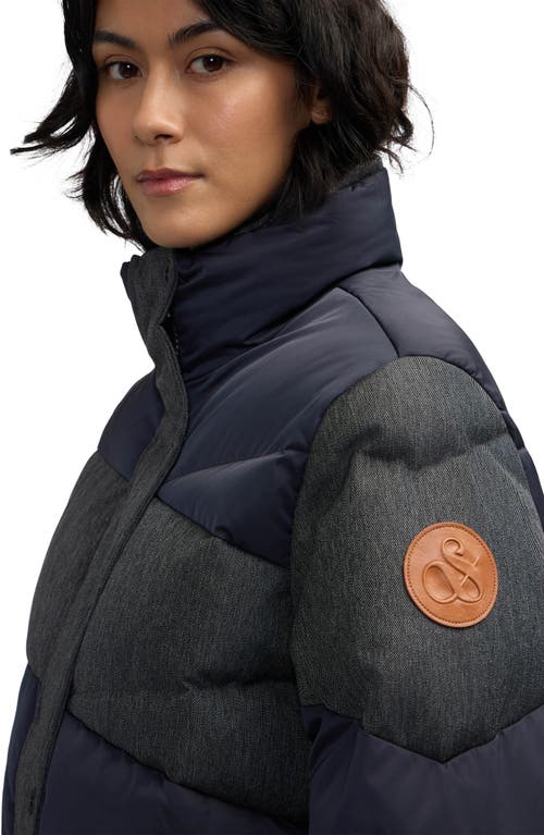 Scotch & Soda Skyla Boxy Denim Puffer Jacket In Purple