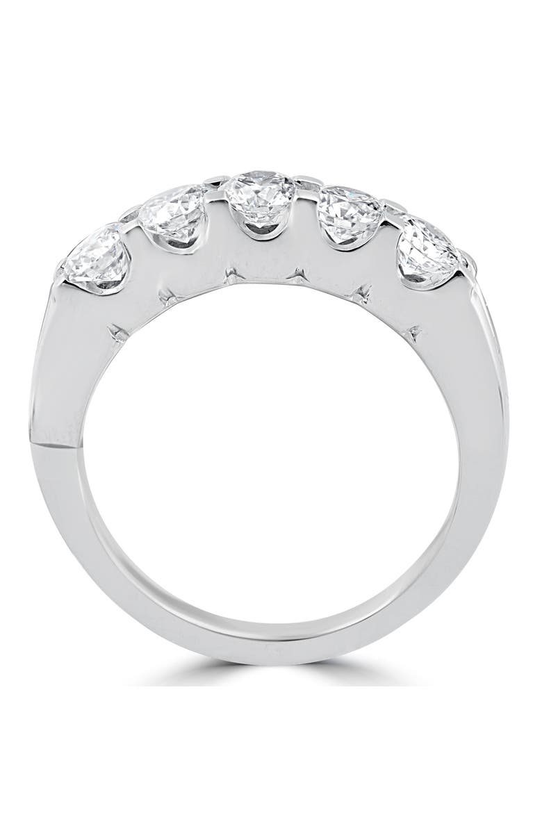 Bliss Diamond 1ct Lab Grown Diamond 5-Stone Wedding Women's 10k Gold Ring, Alternate, color, 10K White Gold