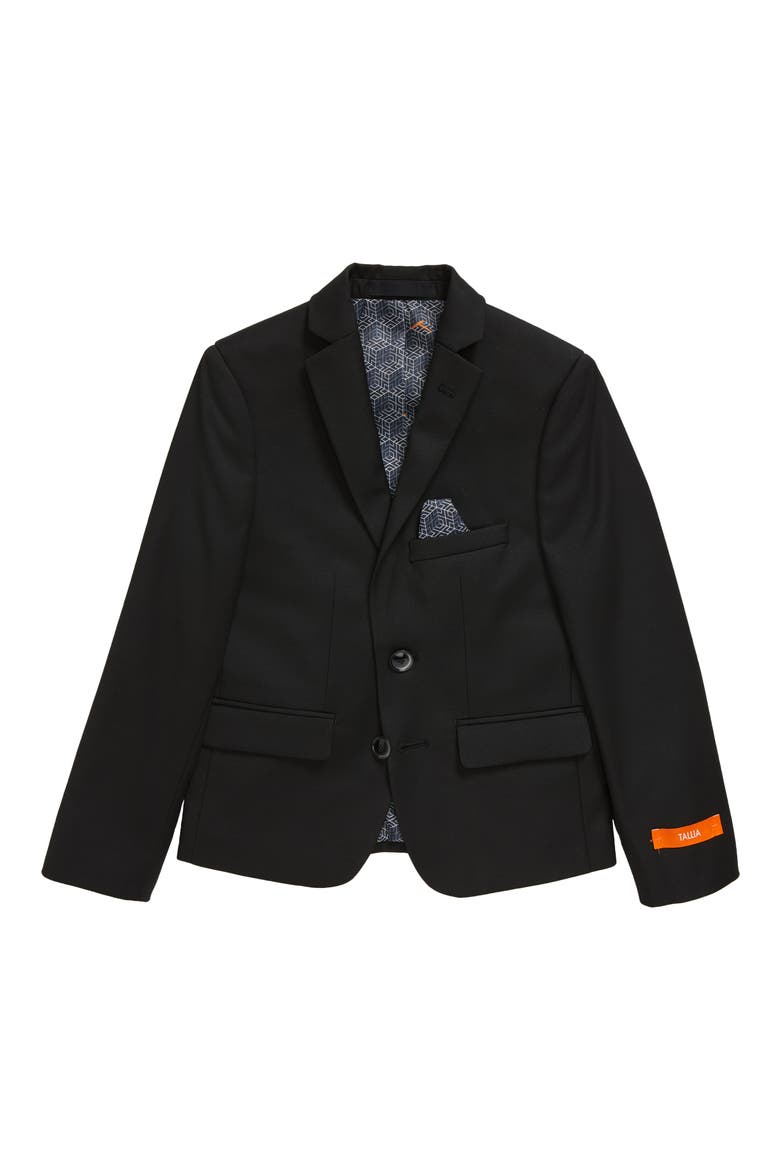 Kids' Solid Sport Coat, Main, color, BLACK