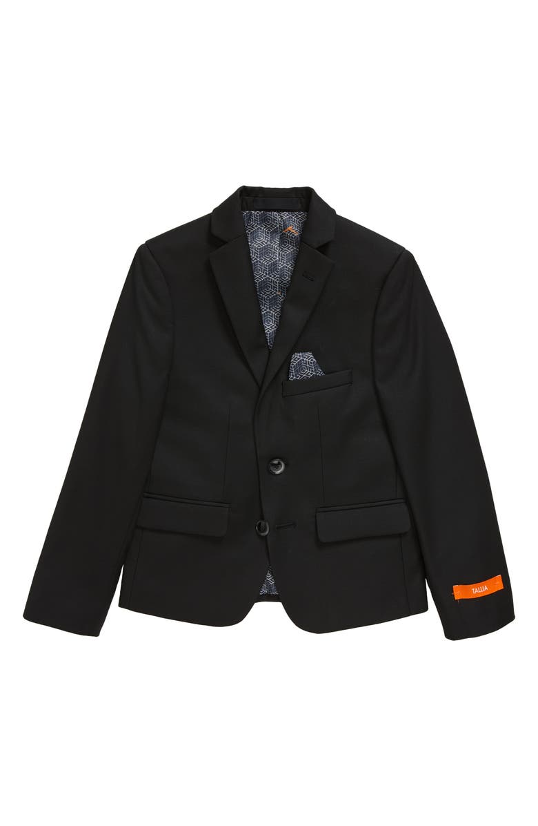 Tallia Kids' Solid Sport Coat, Main, color, Black
