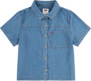 Levi's Kids' Short Sleeve Denim Button-Up Shirt