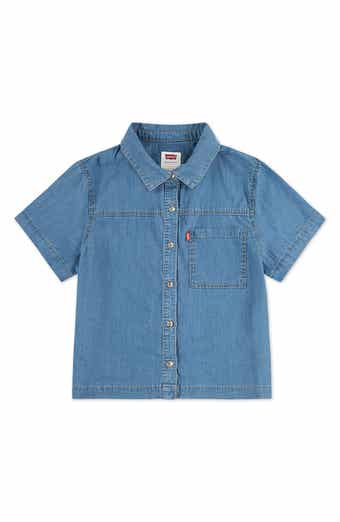 Kids' Short Sleeve Denim Button-Up Shirt