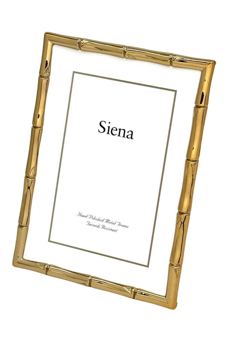 Goldtone Bamboo Design 8" x 10" Picture Frame, Main, color, GOLD