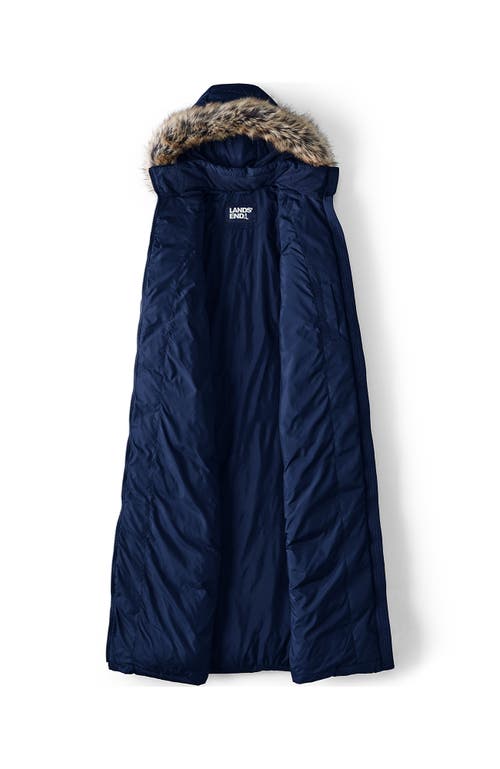 Lands' End Down Maxi Winter Coat In Blue