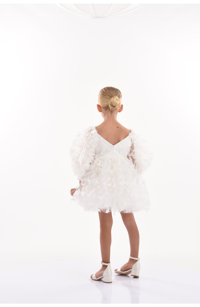 Tulleen Bell Mariposa Dress, Alternate, color, White