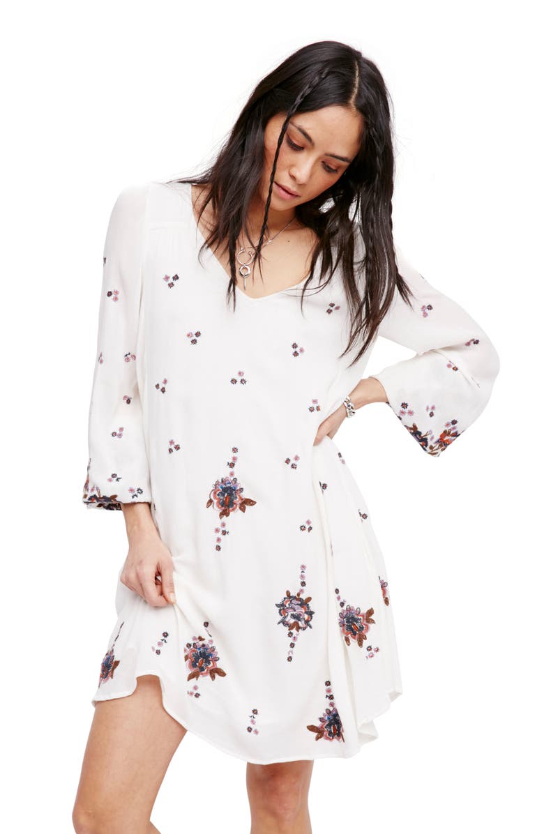 Free People Embroidered Minidress, Main, color, 