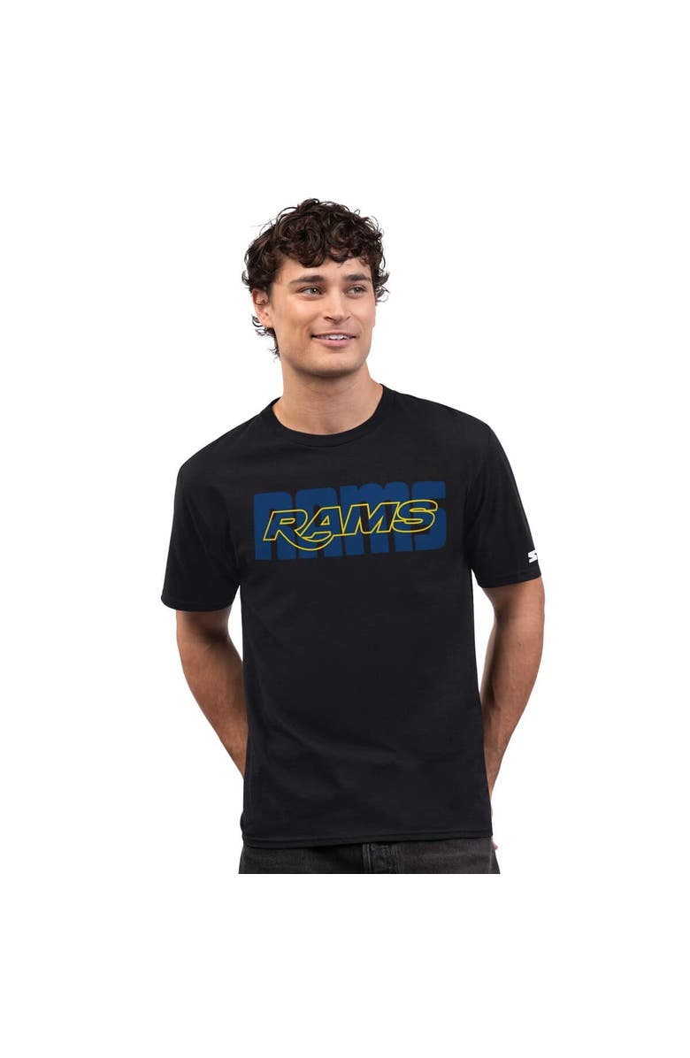 STARTER Men's Starter  Black Los Angeles Rams Smart Tech Prime Time T-Shirt, Main, color, Black