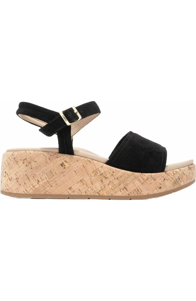 ABEO Solstice Buckle Sandal, Alternate, color, Black Suede - Regular