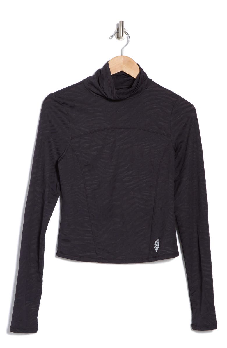 Free People Acclimate Jacquard Turtleneck Pullover, Alternate, color,