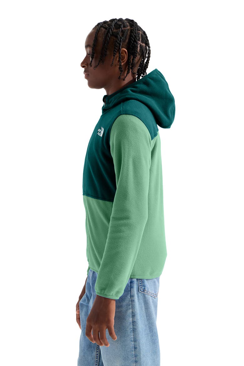 Kids' Glacier Polar Fleece Zip-Up Hoodie, Alternate, color, DIMMED ALGAE/ HUNTER GREEN