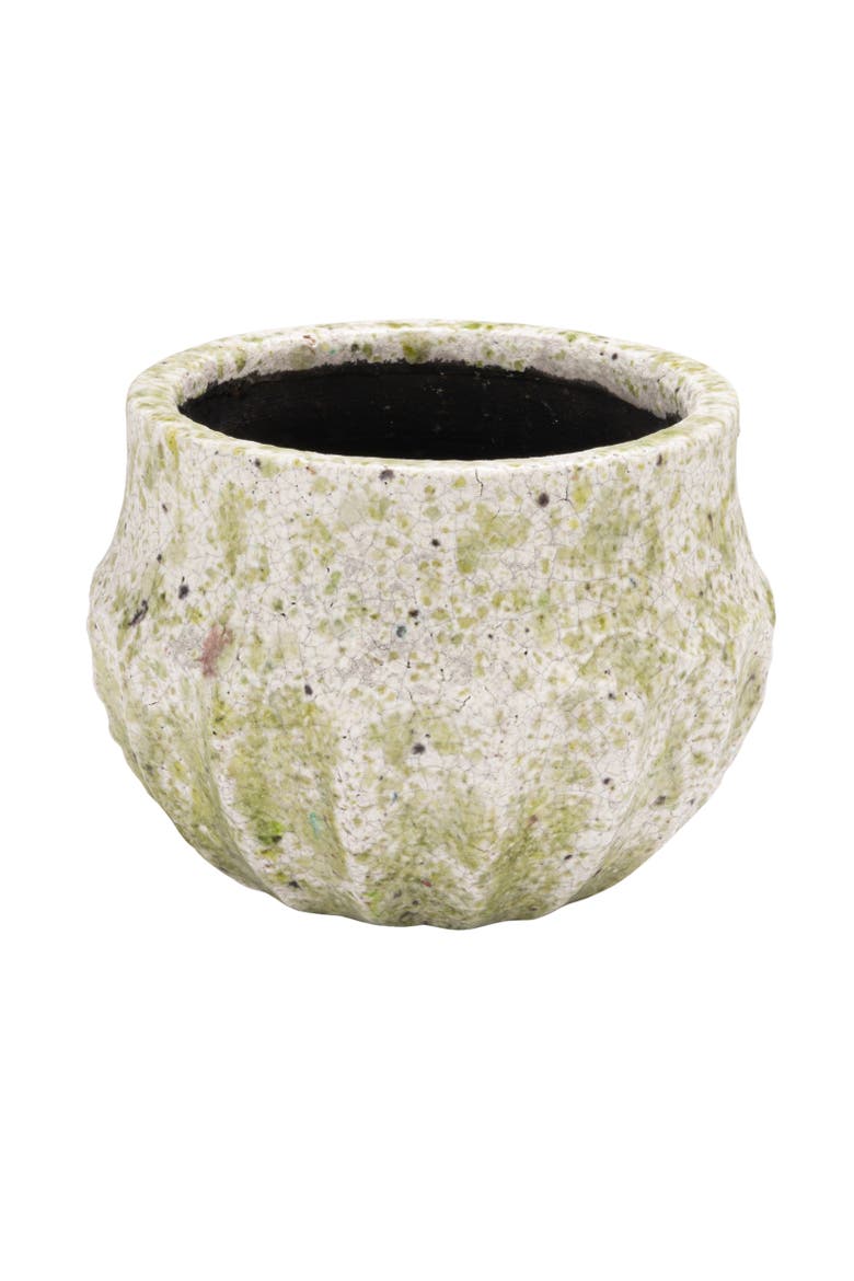 Planter with Crackle Glaze, Main, color, Green