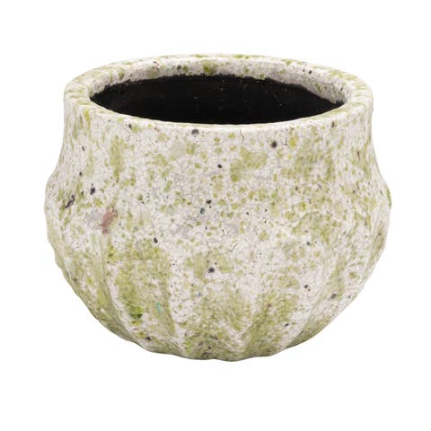 Planter with Crackle Glaze