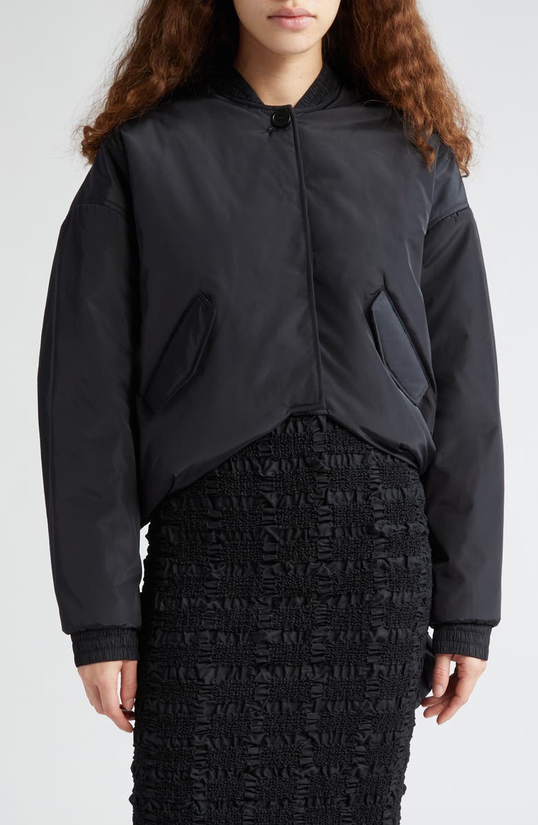 Cecilie Bahnsen Ubon Bow Back Recycled Taffeta Bomber Jacket, Main, color, 