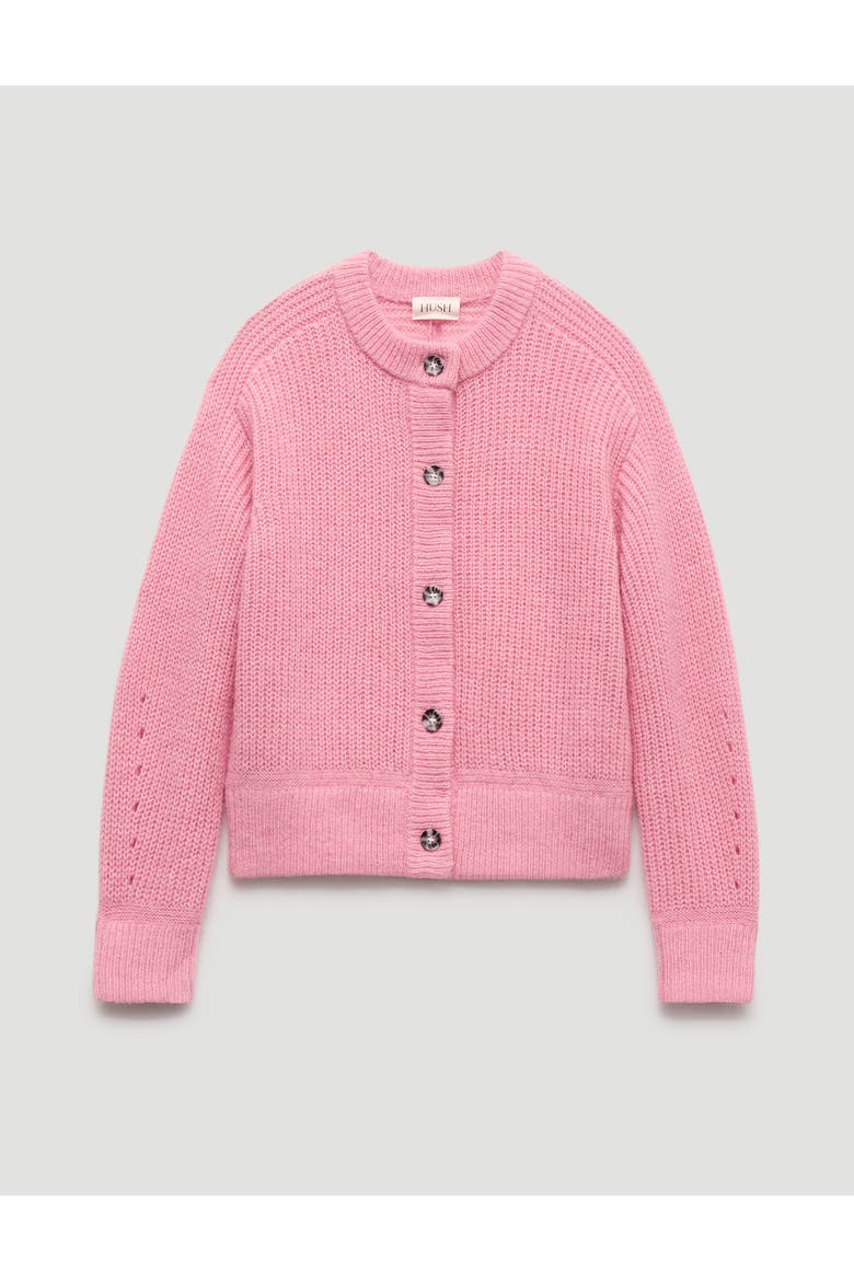 Raven Wool Blend Cardigan, Alternate, color, Rose Pink