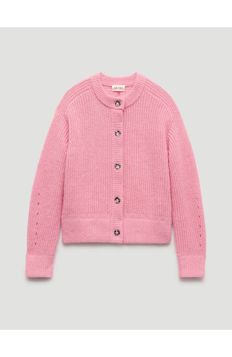 Hush Raven Wool Blend Cardigan, Alternate, color, Rose Pink