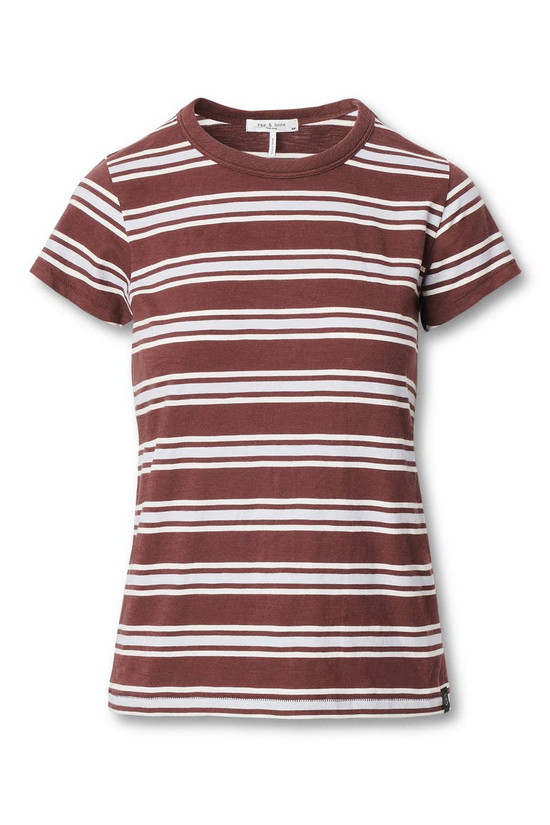 The Slub Stripe T-Shirt, Alternate, color, BROWN BLUE MULTI