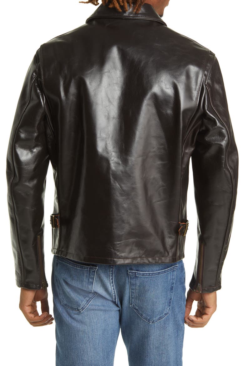 Classic Heavy Steerhide Racer Jacket, Alternate, color, BROWN