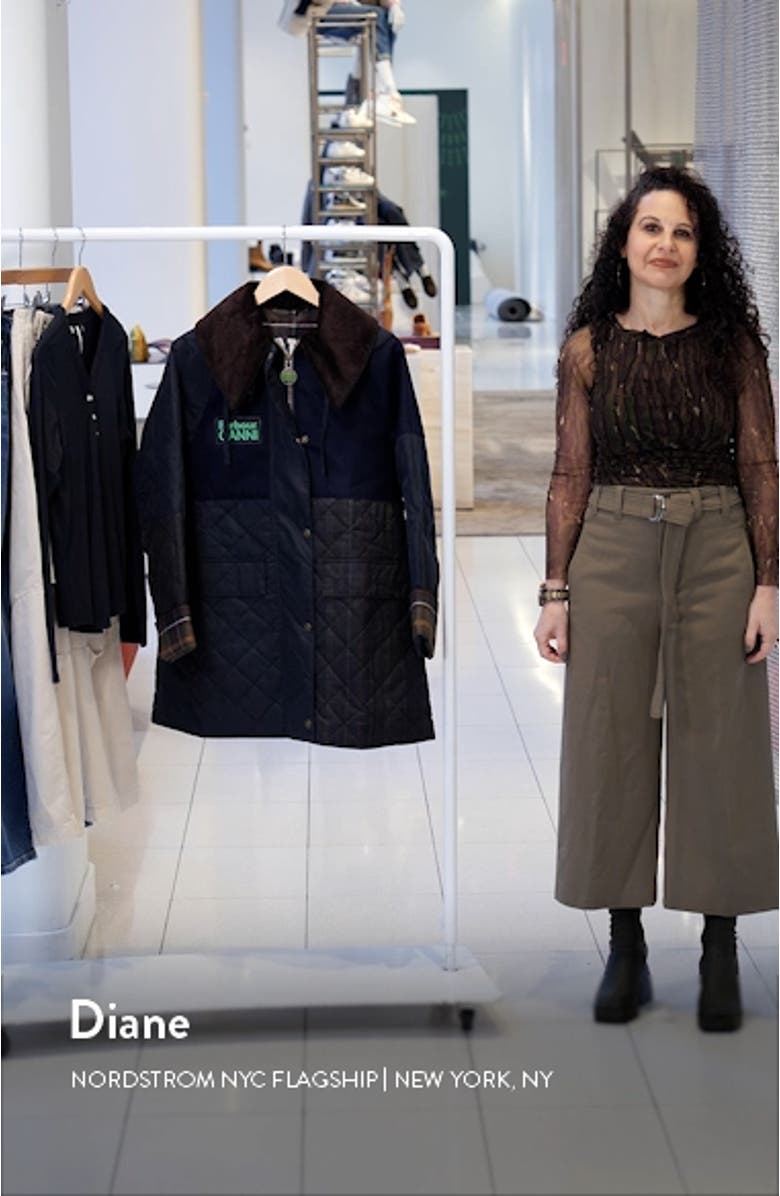 Burghley Hooded Wool Contrast & Waxed Cotton Jacket, sales video thumbnail