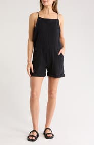 Vitamin A® Ophelia Linen & Organic Cotton Cover-Up Overalls