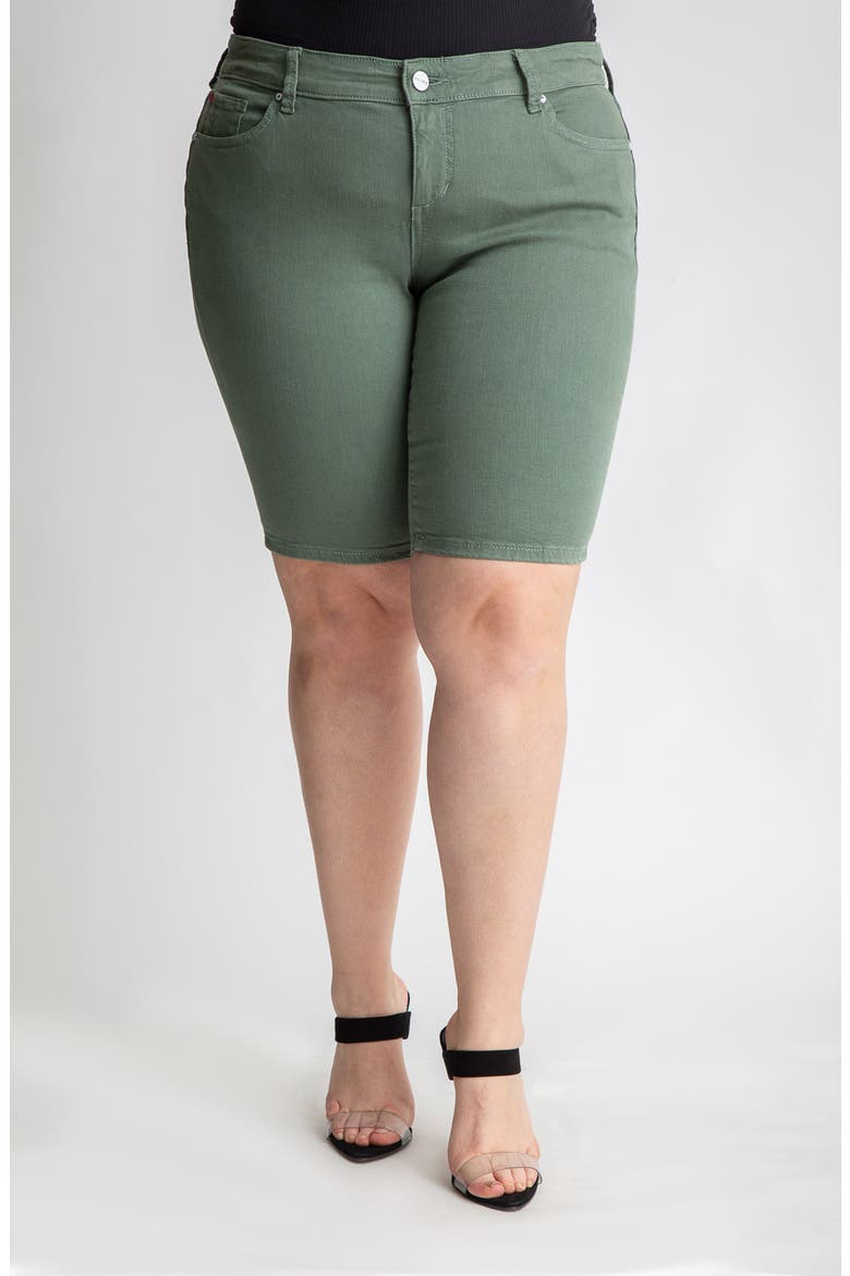 Denim Bermuda Shorts, Main, color, MYRTLE