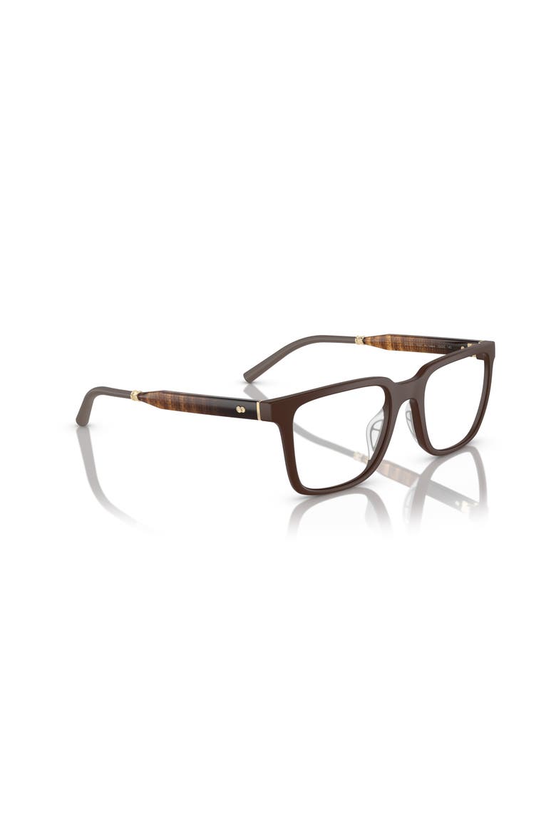 52mm Rectangle optical glasses, Alternate, color, Brown
