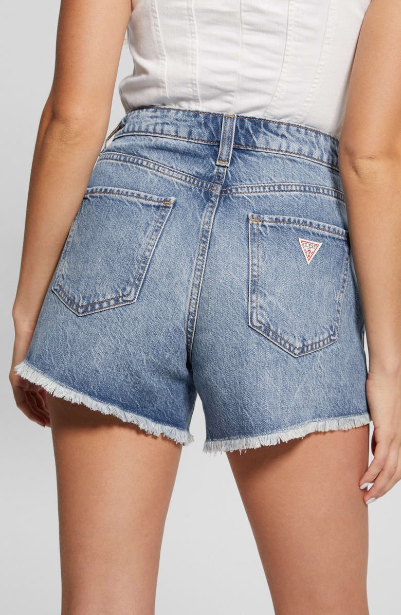 GUESS Relaxed Cutoff Denim Shorts, Alternate, color, 