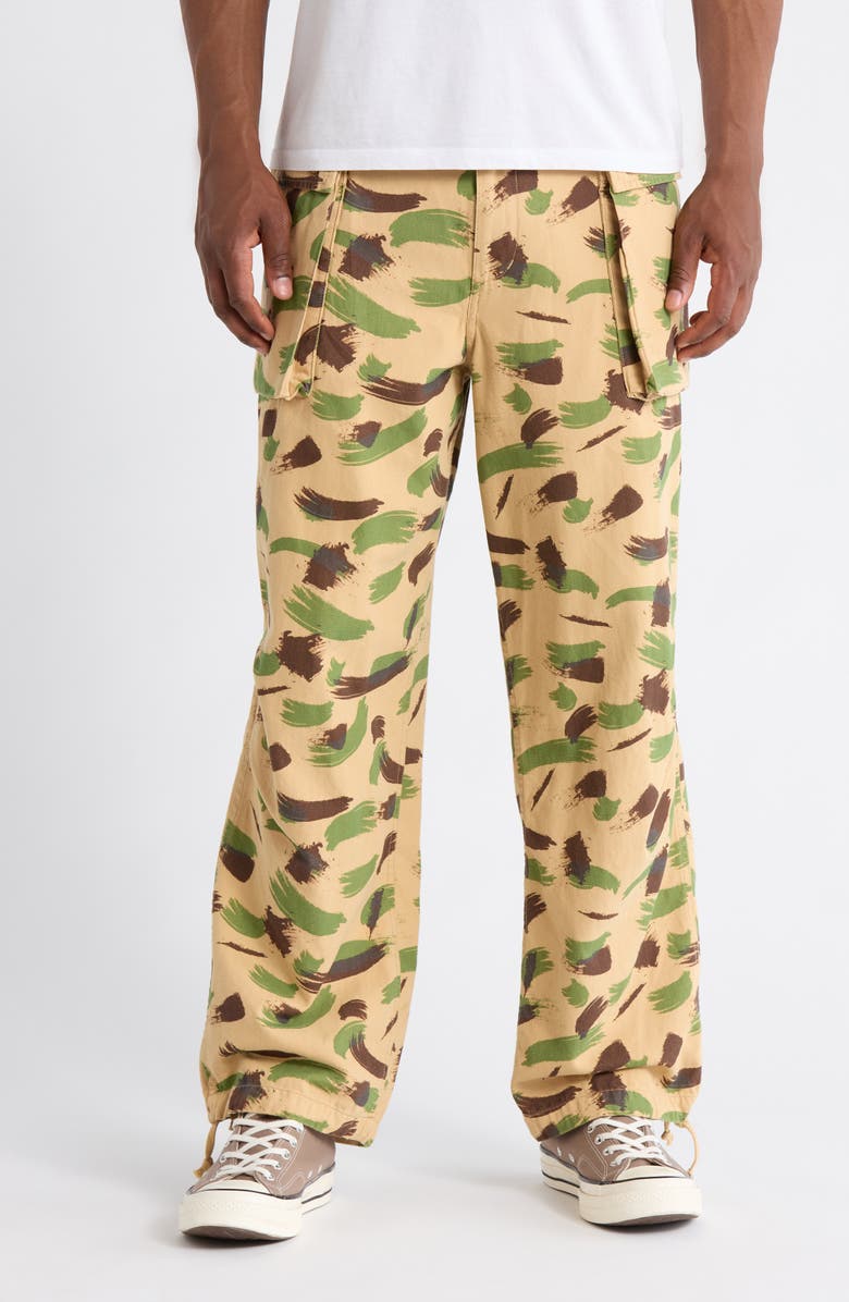 Brain Dead Brushstroke Canvas Utility Pants, Main, color, Brushstroke Camo